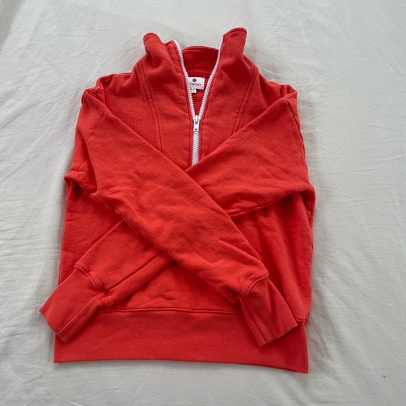 Anthropologie sundry orange quarter zip pullover - Picture 2 of 8
